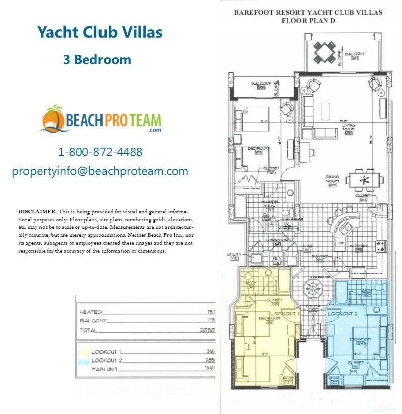 Yacht Club Floor Plan D - 3 Bedroom Waterway 